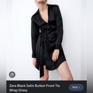 Zara Silk Black Dress